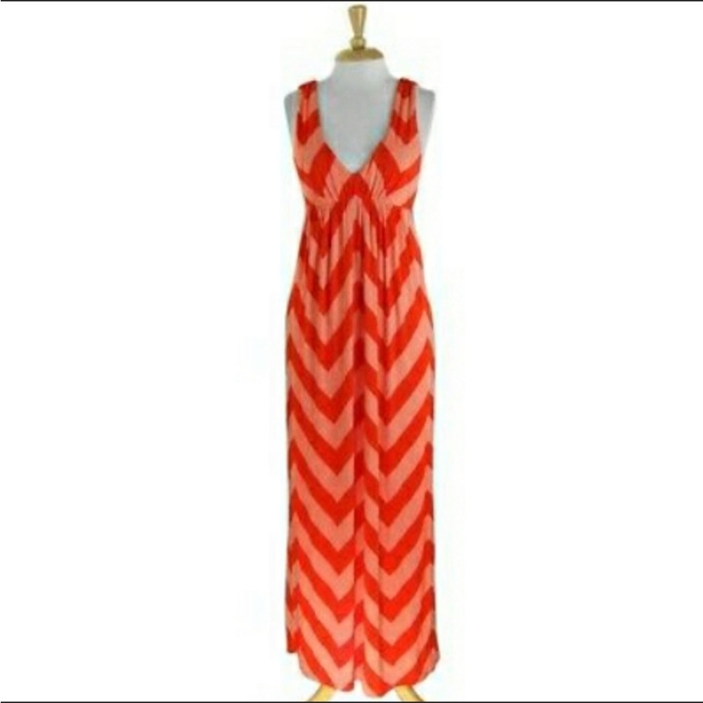 J Crew chevron maxi dress